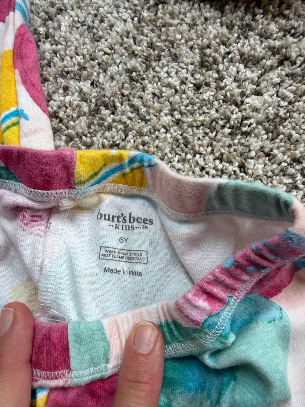 Burt's Bees Kids Planet Print Pajama Set - Pink, Yellow, Teal